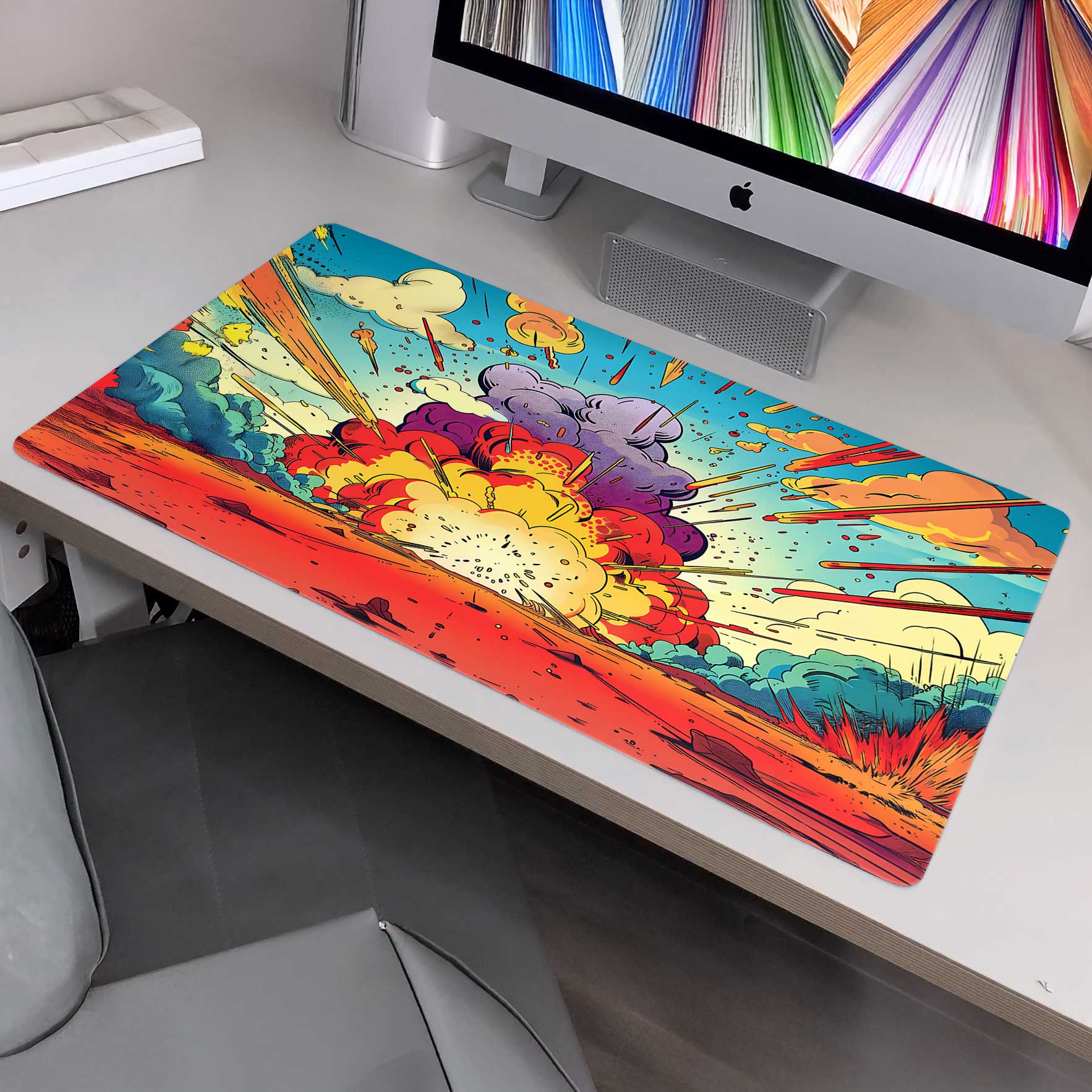 Comic Cartoon Explosion Gaming Mat